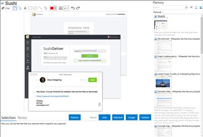 Sushi - Flamory bookmarks and screenshots