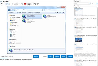 Swish - Flamory bookmarks and screenshots