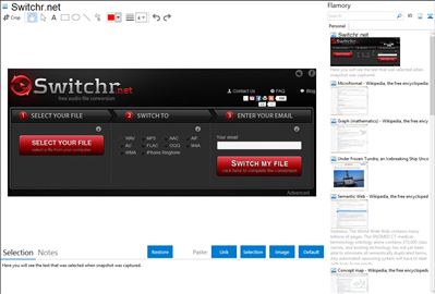 Switchr.net - Flamory bookmarks and screenshots