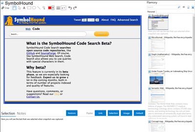 SymbolHound - Flamory bookmarks and screenshots