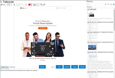 Talkroute - Flamory bookmarks and screenshots