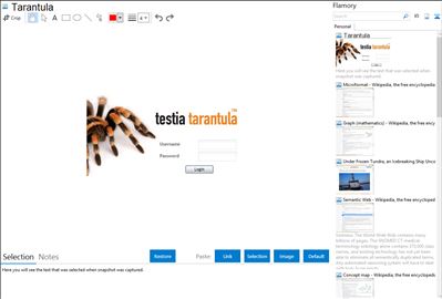 Tarantula - Flamory bookmarks and screenshots
