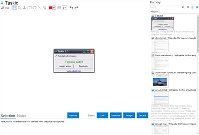 Taskix - Flamory bookmarks and screenshots