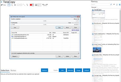TeraCopy - Flamory bookmarks and screenshots