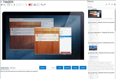 TideSDK - Flamory bookmarks and screenshots