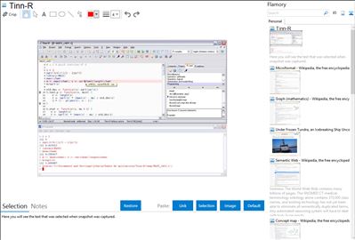 Tinn-R - Flamory bookmarks and screenshots