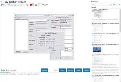 Tiny DHCP Server - Flamory bookmarks and screenshots