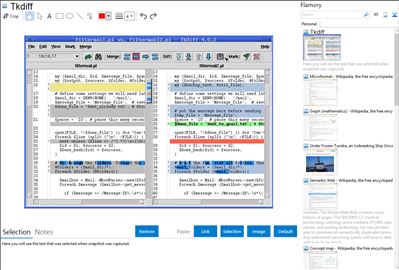 Tkdiff - Flamory bookmarks and screenshots