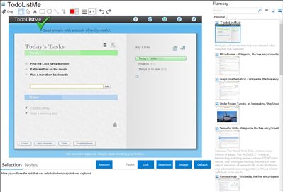 TodoListMe - Flamory bookmarks and screenshots