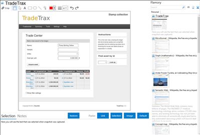 TradeTrax - Flamory bookmarks and screenshots