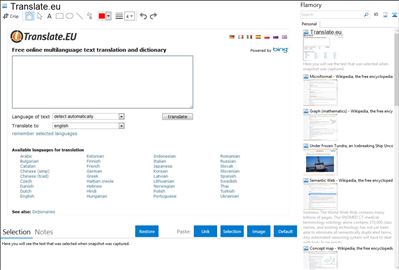 Translate.eu - Flamory bookmarks and screenshots