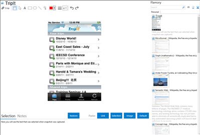 TripIt - Flamory bookmarks and screenshots
