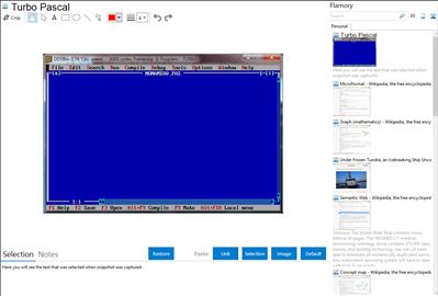 Turbo Pascal - Flamory bookmarks and screenshots