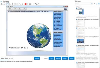 TVexe - Flamory bookmarks and screenshots