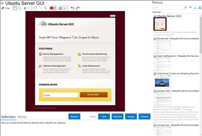 Ubuntu Server GUI - Flamory bookmarks and screenshots