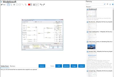 Modeliosoft - Flamory bookmarks and screenshots