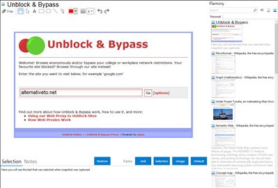 Unblock & Bypass - Flamory bookmarks and screenshots