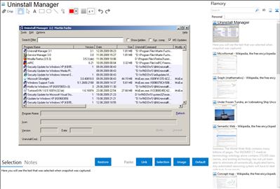 Uninstall Manager - Flamory bookmarks and screenshots