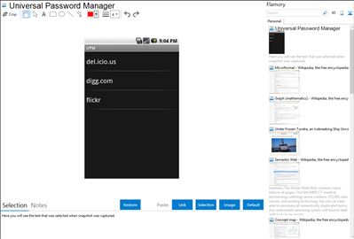 Universal Password Manager - Flamory bookmarks and screenshots