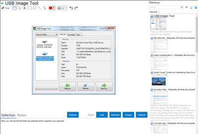 USB Image Tool - Flamory bookmarks and screenshots