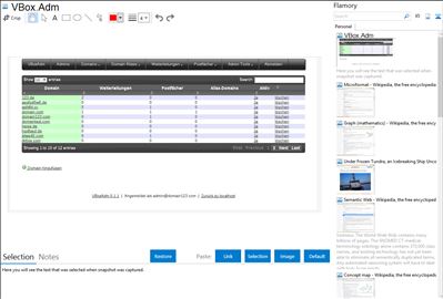 VBox.Adm - Flamory bookmarks and screenshots