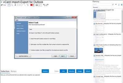 vCard Import-Export for Outlook - Flamory bookmarks and screenshots