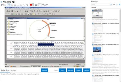 Vector NTI - Flamory bookmarks and screenshots