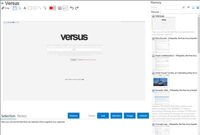 Versus - Flamory bookmarks and screenshots