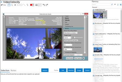 VideoVelocity - Flamory bookmarks and screenshots
