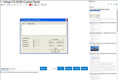 Virtual CD-ROM Control Panel - Flamory bookmarks and screenshots