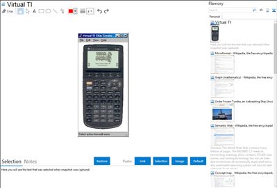 Virtual TI - Flamory bookmarks and screenshots
