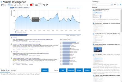 Visible Intelligence - Flamory bookmarks and screenshots
