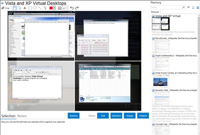Vista and XP Virtual Desktops - Flamory bookmarks and screenshots