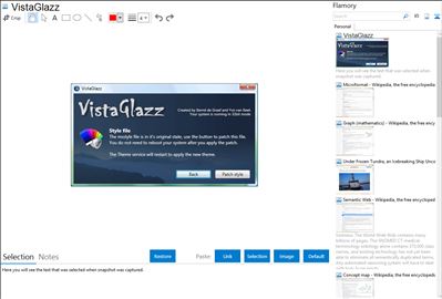 VistaGlazz - Flamory bookmarks and screenshots