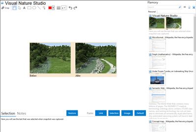 Visual Nature Studio - Flamory bookmarks and screenshots