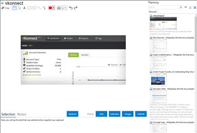 vkonnect - Flamory bookmarks and screenshots