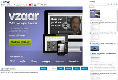 vzaar - Flamory bookmarks and screenshots