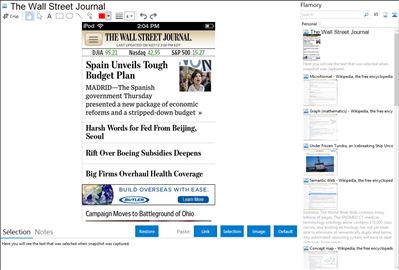 The Wall Street Journal - Flamory bookmarks and screenshots