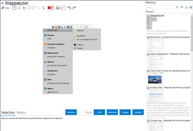 Wappalyzer - Flamory bookmarks and screenshots