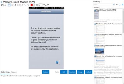 WatchGuard Mobile VPN - Flamory bookmarks and screenshots