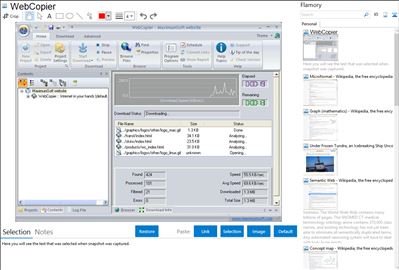 WebCopier - Flamory bookmarks and screenshots