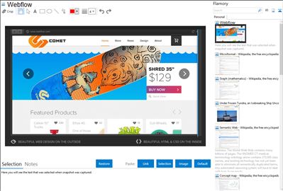 Webflow - Flamory bookmarks and screenshots