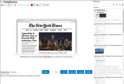 WebMotion - Flamory bookmarks and screenshots