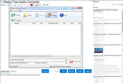 Weeny Free Audio Converter - Flamory bookmarks and screenshots