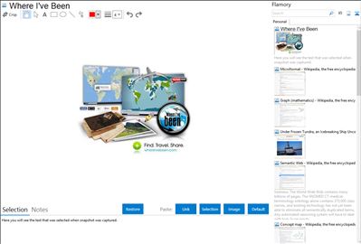Where I've Been - Flamory bookmarks and screenshots