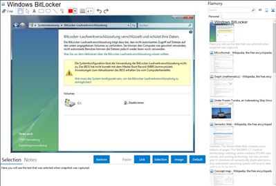 Windows BitLocker - Flamory bookmarks and screenshots