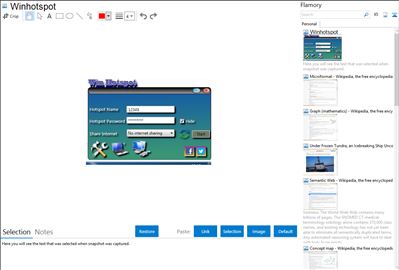 Winhotspot - Flamory bookmarks and screenshots