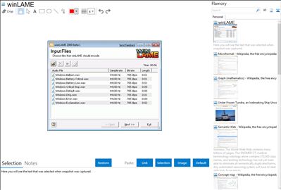winLAME - Flamory bookmarks and screenshots
