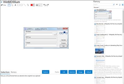 WinMD5Sum - Flamory bookmarks and screenshots