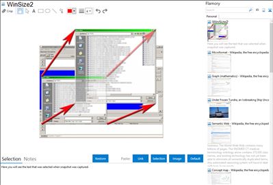 WinSize2 - Flamory bookmarks and screenshots